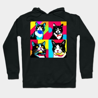 Tuxedo Cat Pop Art - Cat Lover Gift Hoodie